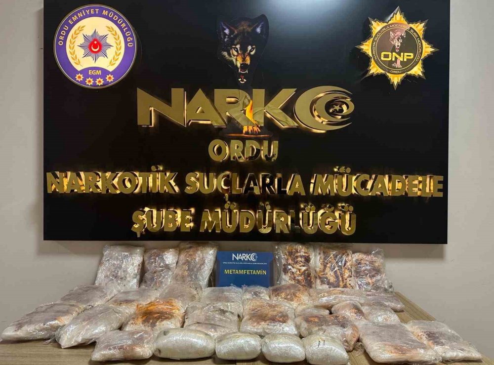 Ordu’da Zehir Tacirlerine Büyük Darbe: 25 Kilo 200 Gram Metamfetamin Ele Geçirildi