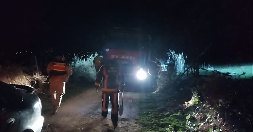 Ordu’da Fındık Bahçesinde Yangın