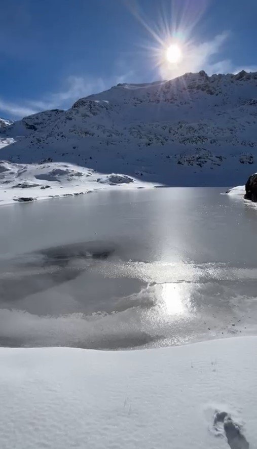 Artabel Gölleri Tabiat Parkı’nda Bulunan 20’den Fazla Göl Buz Tuttu