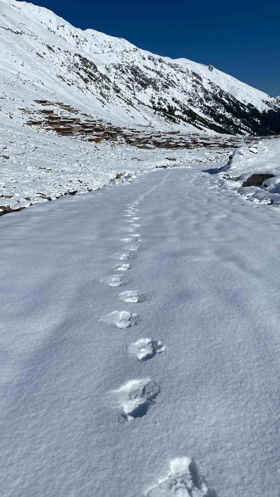 Rize’nin Yüksek Kesimlerinde Kar Yağışı Etkisini Sürdürüyor