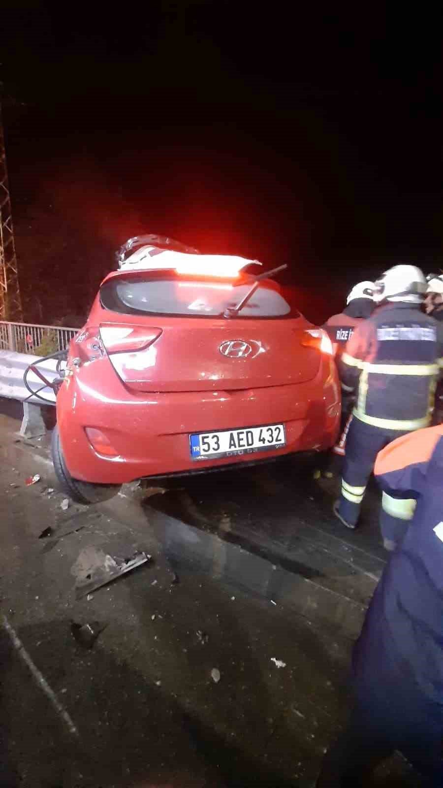 Rize’de feci kaza: 1 ölü, 1 ağır yaralı