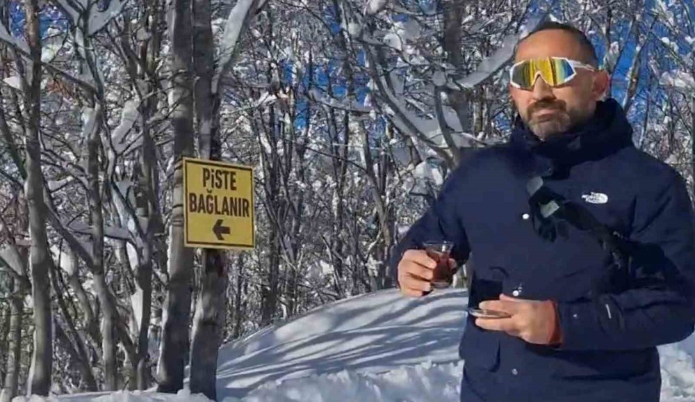 Handüzü’nde Kar, Kayak ve Çay Aynı Karede Buluştu
