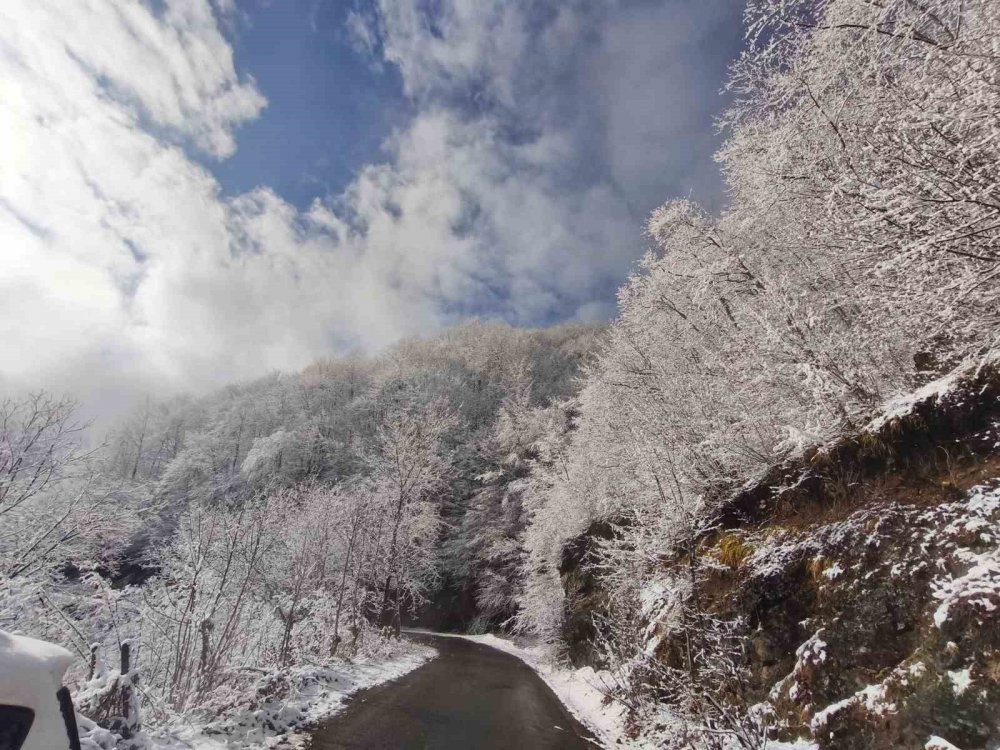 Ordu’nun Yüksek Kesimlerinde Kar Manzarası