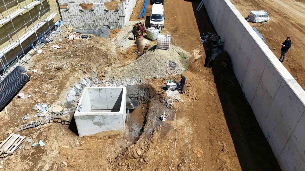 Trabzon Şehir Hastanesi İnşaatında Alt Yapı Çalışmaları Sürüyor