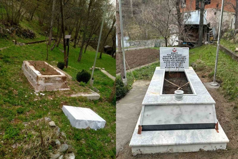 Artvin’de Şehit Mezarları Yenilenerek Bakıma Alındı