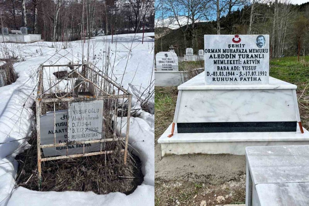 Artvin’de Şehit Mezarları Yenilenerek Bakıma Alındı