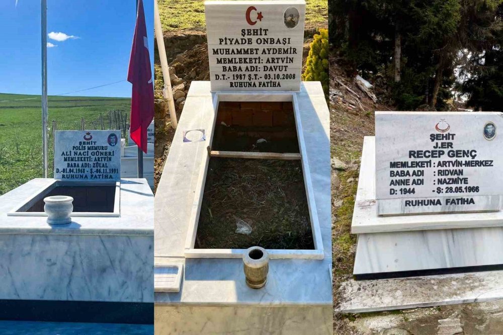 Artvin’de Şehit Mezarları Yenilenerek Bakıma Alındı