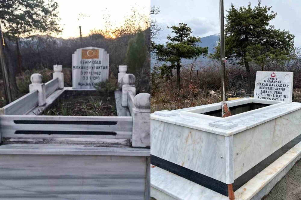 Artvin’de Şehit Mezarları Yenilenerek Bakıma Alındı