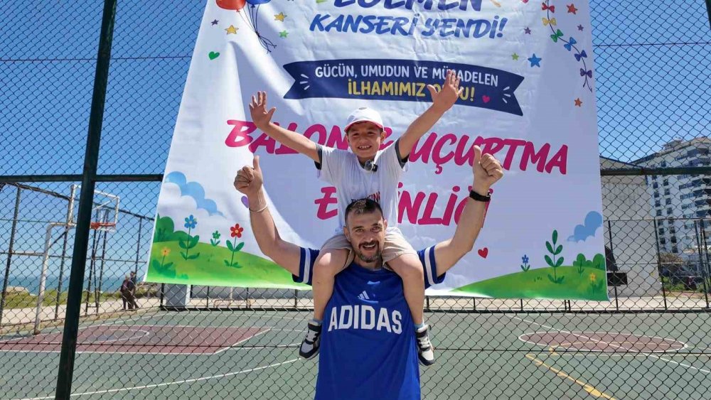 Rize’de Balonlar 9 Yaşında Lösemiden Kurtulan Egemen İçin Uçtu