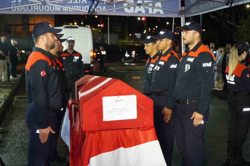 Fırtına Deresi’nde şehit olan AFAD personeli Ömer Faruk Özkan son yolculuğuna uğurlandı