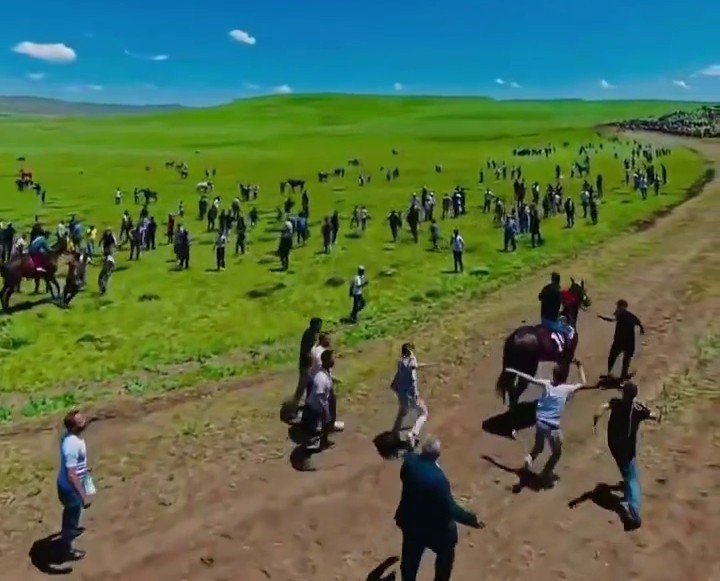 Erzurum'da Asırlık At Yarışında Tepki Toplayan Anlar