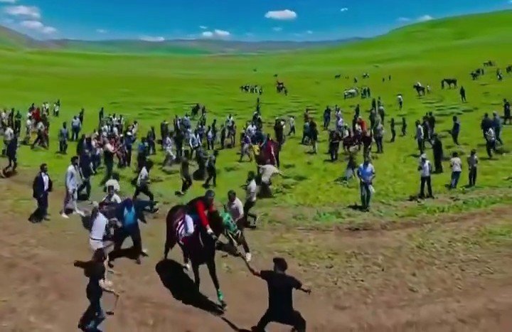 Erzurum'da Asırlık At Yarışında Tepki Toplayan Anlar