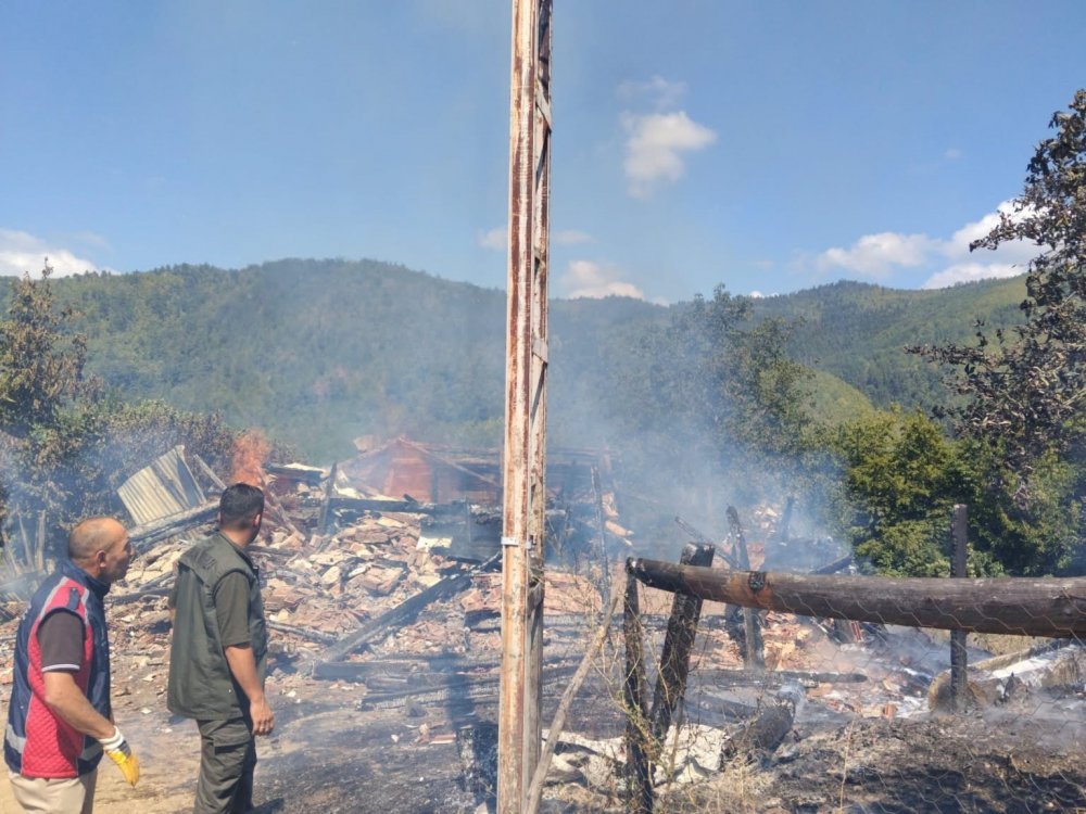 Kastamonu’da Alevlere Teslim Olan Ev Küle Döndü