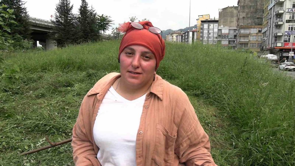 Rize’de belediyeden önce davranıyor: Hayvanları için kent merkezinde ot biçiyor