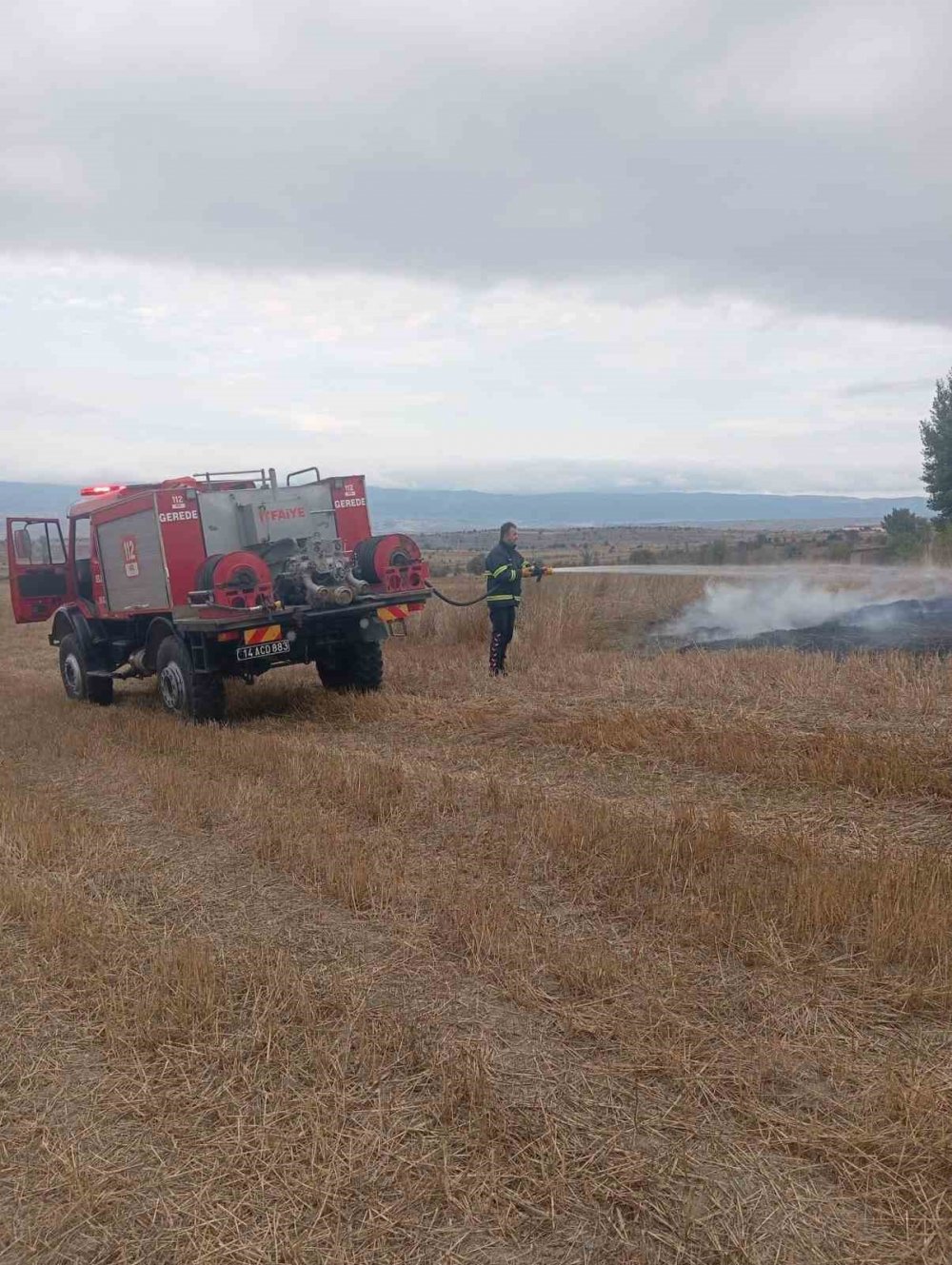 Bolu’da Elektrik Tellerine Çarpan Kuş Yangına Sebep Oldu