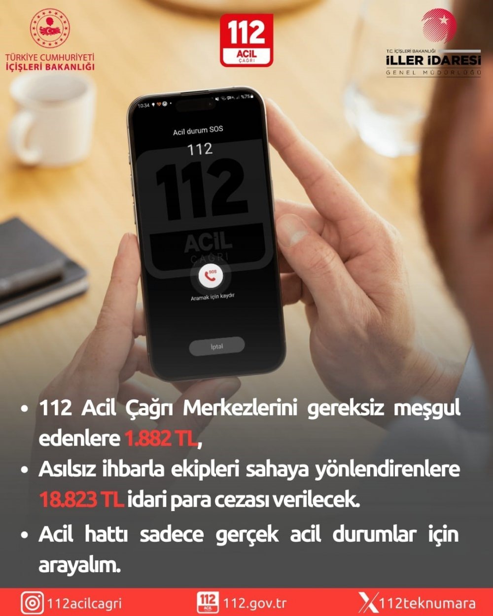 Amasya’da 112 Çağrılarının Yüzde 20,81’i Asılsız: 3 Kişiye 56 Bin 469 Tl Ceza